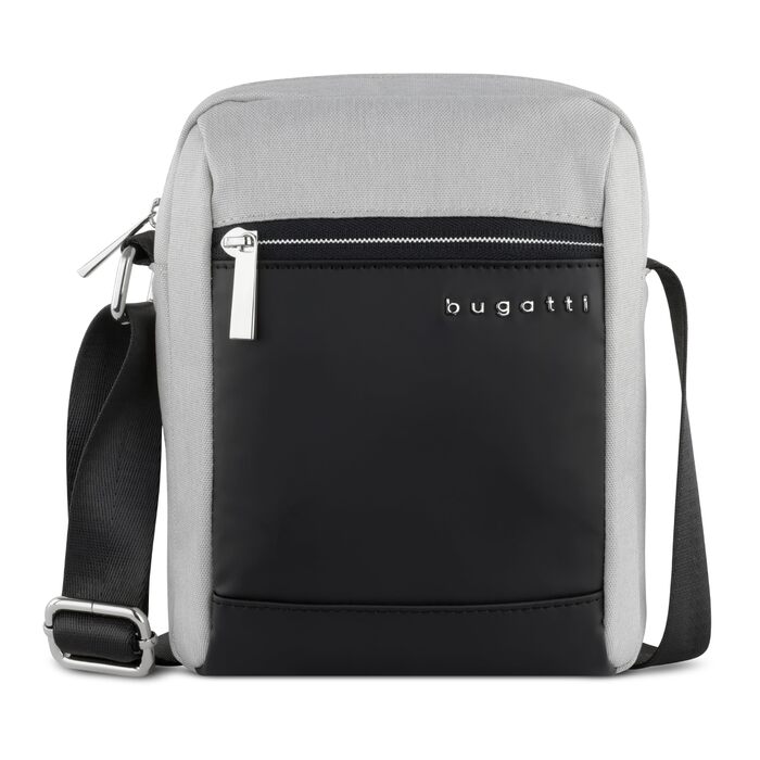 Чоловіча сумка Bugatti Era на плече з відділенням для планшета - Meenger Bag Kuriertache (Світло-сірий, XS)