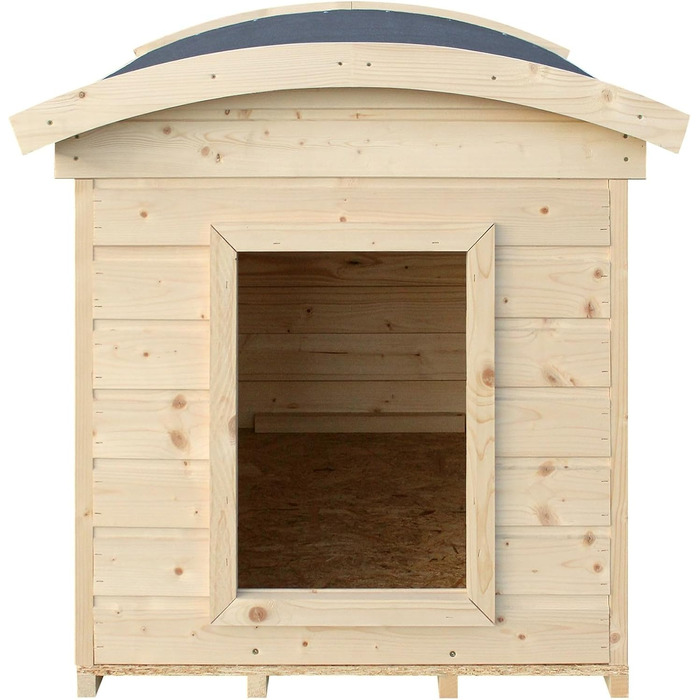 Будка для собак Outdoor маленьких порід – дерев'яна будка для собак, водостійкий дах 76 x 99 x H80 см, розмір S, Timbela M401-1 розмір M, 76x99xH80cm, натуральне дерево