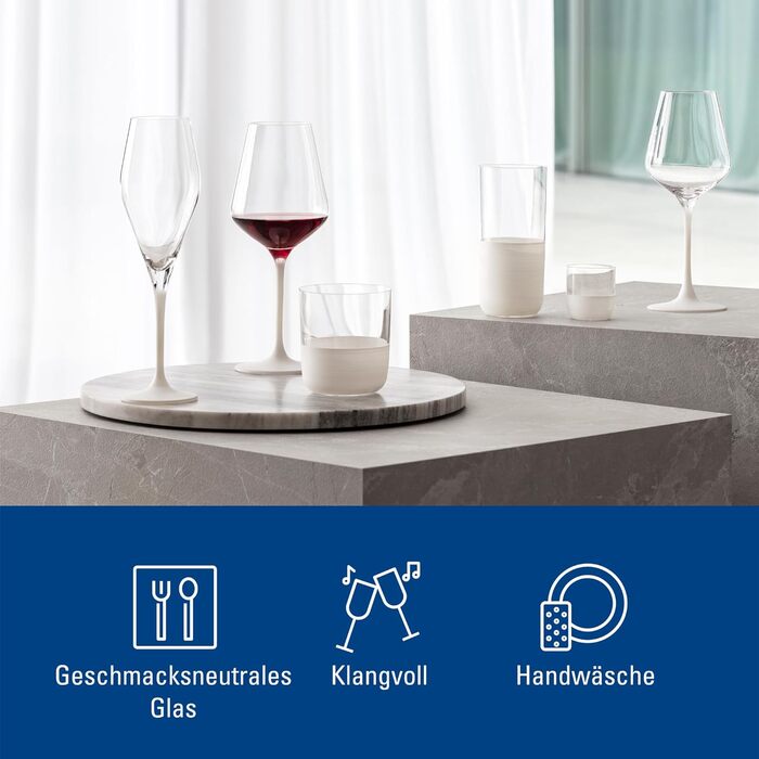 Villeroy & Boch Manufacture Rock Rotweinkelch: Набір келихів для червоного вина, 4 шт., з кришталевого скла, стійкий до миття в посудомийній машині