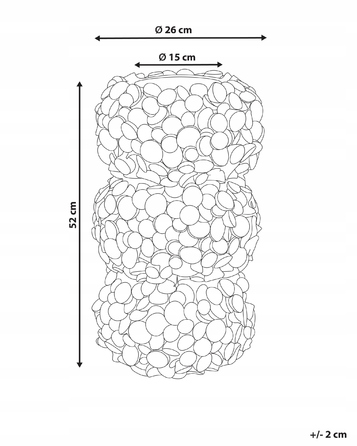 Керамічна ваза для квітів MUZAKI, 52 см, синя
