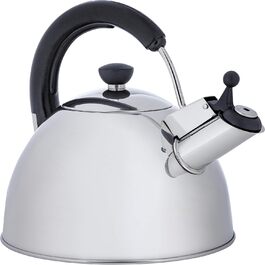 ONVAYA® Чайник з нержавіючої сталі | 2,5 л | Електрочайник | Чайник-заварник | Класичний свистковий чайник з мелодійним звуком | Для індукційних плит