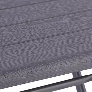 Relaxdays Balcony Furniture Set, 3-Piece, Wood-Look
