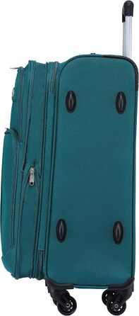 Чемодан BEIBYE з тканини, набір валіз-тележок, велика місткість, з замком, бірюзовий, L (64 см)