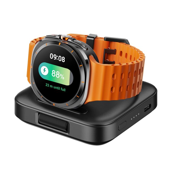 Індукційна зарядна станція для Samsung Galaxy Watch 8, чорна (не підходить для Watch Ultra 2/9)