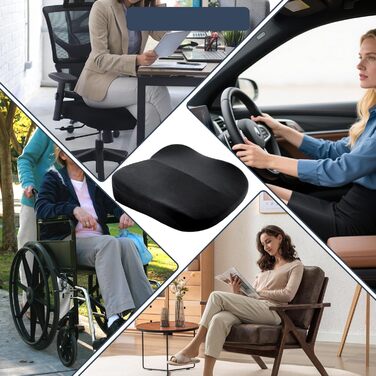 Підсидіння автомобільне для дорослих з Memory Foam: зручна подушка на сидіння авто, ергономічне сидіння для водія, офісного крісла, інвалідного візка