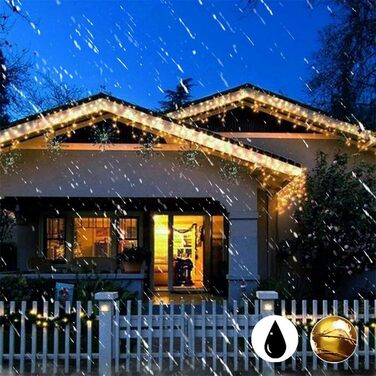 Льо́дко́ва гірля́нда LED 220, 25 метрів, 8 режимів, вологостійка, мідний дріт, з пультом, для дому та саду