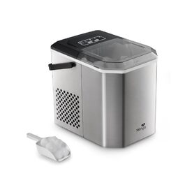 Машина для приготування льоду SENYA – 2 розміри кубиків, 12 кг/24 год, бак 1,3 л, LED-дисплей, інфрачервоне виявлення, нержавіюча сталь