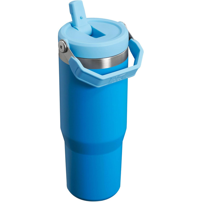 Stanley Flip Straw Tumbler 1.0 Drinking Bottle with Straw 0.89L - Thermos Bottle Keeps 12+ Hours Cold - Dishwasher Safe - Sports Bottle - Water Bottle BPA Free - (Azure)