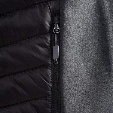 Чоловіча гібридна жилетка Black Crevice: тепла, дихаюча, з коміром, розміри 3XL, чорна