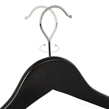 Relaxdays Wooden Clothes Hangers, 40-Piece Set