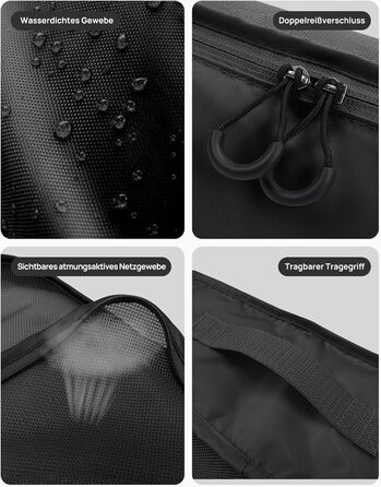 Органайзери для валізи Packing Cubes, 8 шт., водонепроникні, чорні + косметичка