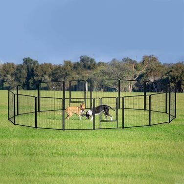 Забіг для цуценят Froadp 6-TLG: вольєр для собак з дверима, 65 x 80 см, 8 елементів