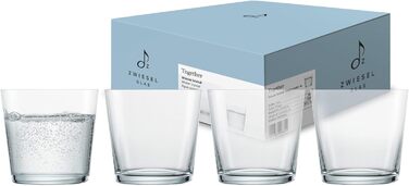 Zwiesel Glas Water Glass Together 0.3L (Set of 4), beautifully shaped drinking glasses, dishwasher-safe Tritan crystal glasses, Made in Germany (Art.-Nr. 122337)
