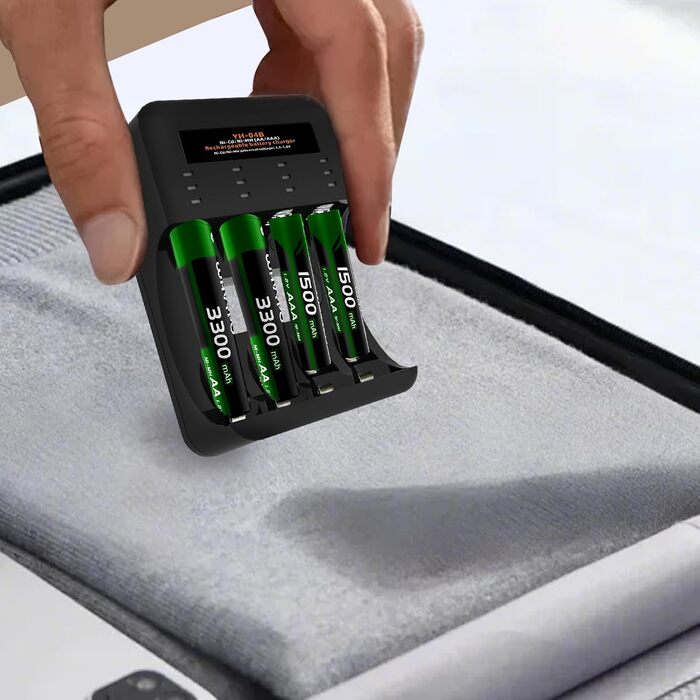 Зарядний пристрій для акумуляторів AA/AAA 8 слотів - універсальний, інтелектуальний зарядний пристрій для NI-MH/NI-CD акумуляторів