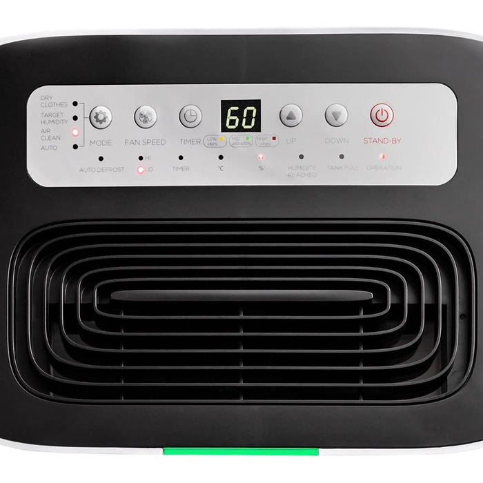 Електричний осушувач повітря Trotec TTK 70 HEPA (Plus) – продуктивність 20 л/день – площа 45 м² / 110 м³ – 2-в-1 очисник повітря з HEPA фільтром 50 м² / 125 м³ - об'єм бака 6,5 л
