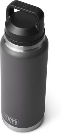 Термос-пляшка YETI Rambler 1 л, вакуумна ізоляція, нержавіюча сталь, герметична кришка з носиком, колір Антрацит