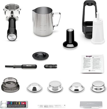 Sage - The Barista Touch - Coffee Machine with Automatic Milk Frother - Brushed Stainless Steel Manual Tamping Brushed Stainless Steel