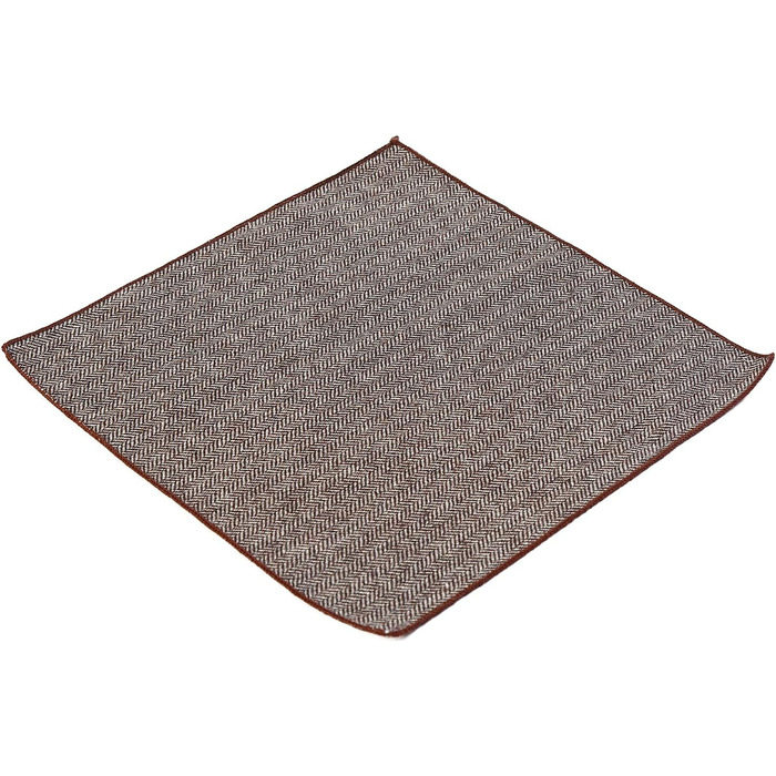 Метелик чоловічий DonDon Tweed 12x6 см з нагрудною хустинкою 23x23 см, бавовна, картатий коричневий