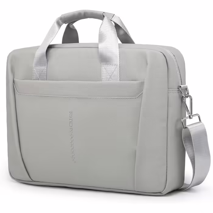 GAOCHY 15-16 inch Shoulder Laptop Bag Compatible with MacBook Pro 16, MacBook Air 15 M4 2025, 15.6 inch Aspire, Vivobook 16/15, Inspiron 15, Messenger Bag with Shoulder Strap, Silk Gray