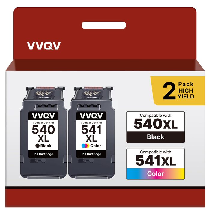 Комплект картриджів VVQV PG-540 Black та CL-541 Color XL для принтерів Canon PIXMA MG3600, MG3650, MG3650s, MX475, TS5100, TS5150, TS5151 (чорний, кольоровий)