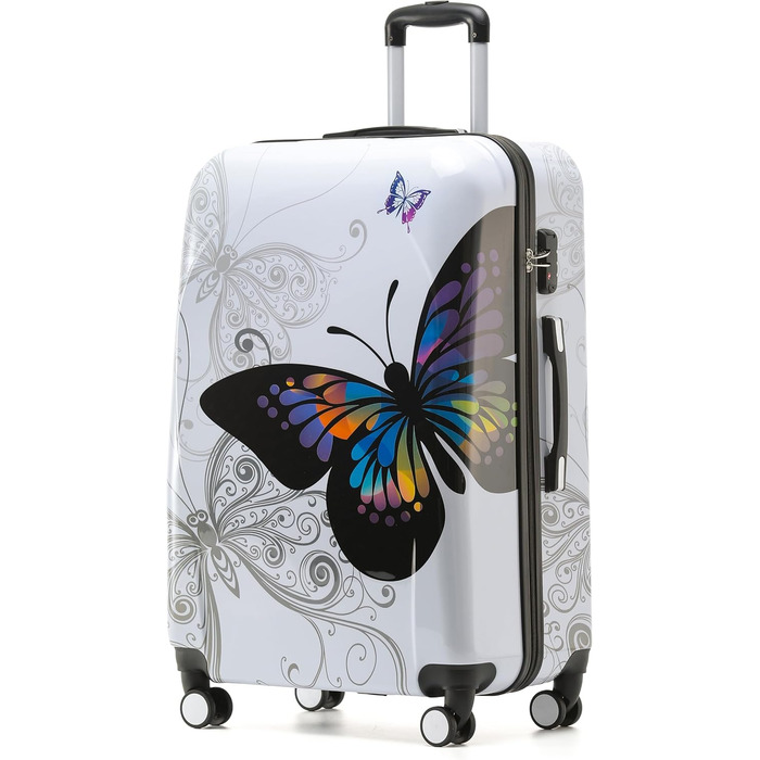 Набір валіз Beibye Butterfly 2060 TSA: 4 валізи (XL-75cm, L-66cm, M-56cm, Beautycase)