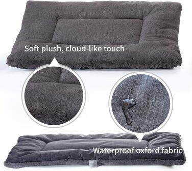 Лежанка для собак Petschat, 61 x 46 см, сіра - водонепроникна підстилка для собак та котів