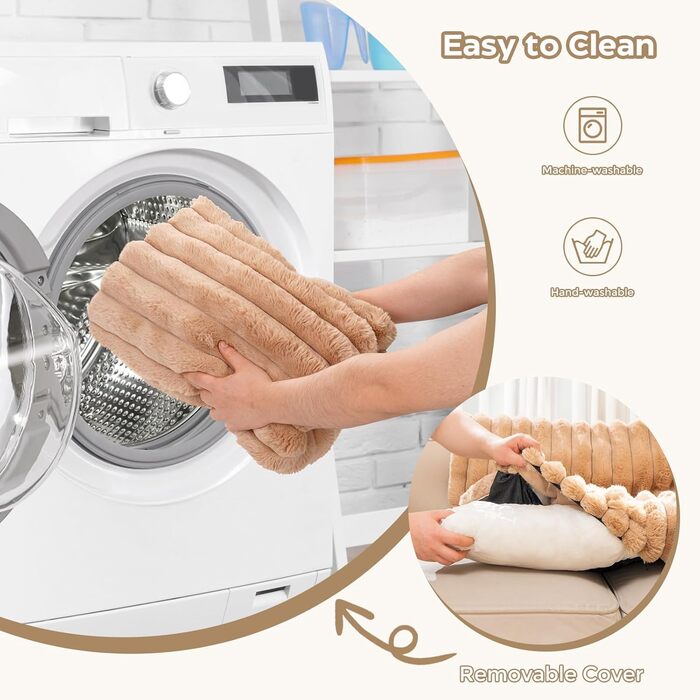 М'яке собаче ліжко Avont з підкладкою, ковдрою для собак та котів, знімний та пральний чохол, антиковзаюча підкладка, великий розмір (Коричневий, Large)