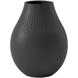 Ваза Villeroy & Boch Collier Noir Perle No. 2, 16 x 116 x 20 см, преміум-фарфор, чорний перламутровий колір