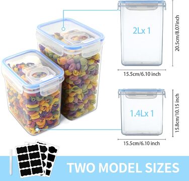 Набір контейнерів для зберігання їжі Hibisaws (12 шт.) з кришкою, BPA-free, 100% герметичні, прозорі, 6 x 1L & 6 x 0.5L, для meal prep, Tupperware