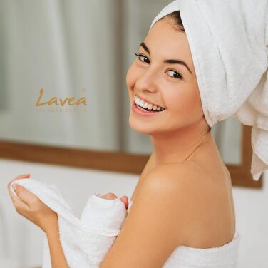 Набір махрових рушників Lavea Elena з 100% бавовни, 10 предметів, бірюзовий: 4 рушники для рук, 2 банні рушники, 2 гостьові рушники, 2 рукавички для вмивання
