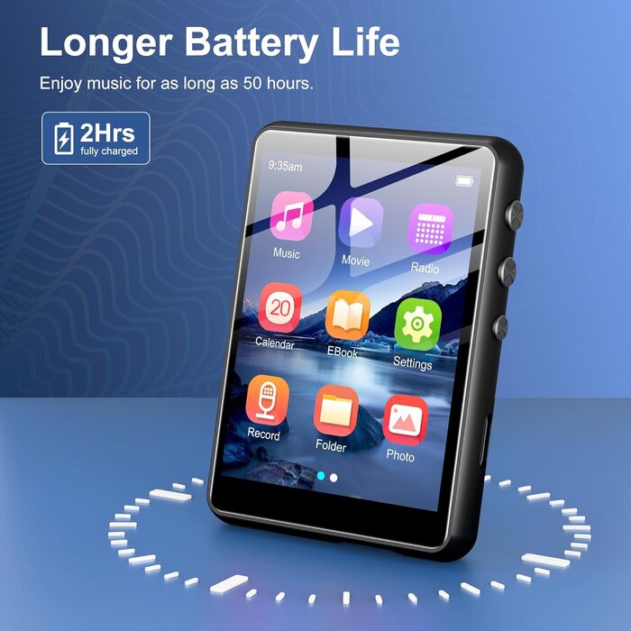 MP3 плеєр SWOFY 128GB Bluetooth 5.3, 2.4