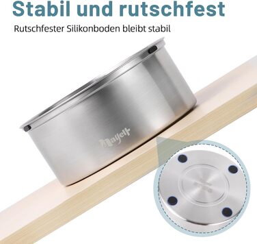 Нержавійна миска для води для собак без облизування, 1л, анти-облизування, неслизька, з захистом від протікання, для маленьких та середніх собак