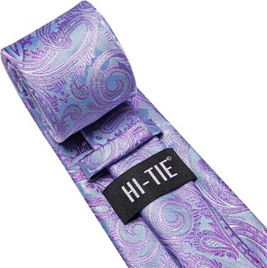 Чоловіча краватка Hi-Tie: чорна, рожева, синя, зелена, з малюнком пейслі, в клітку, смужка, крапка. Комплект з нагрудною хусткою та запонками для весілля, вечірки, бізнесу