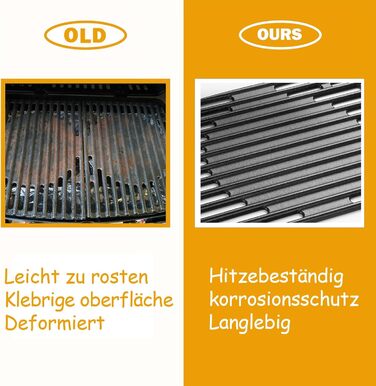 Решітка для гриля Weber Spirit 300 Series (44,5 x 30 см), чавун, сумісна з E310, E320, E330, SP310, Genesis Silver B/C, II 300