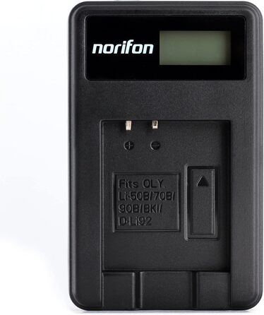 Зарядний пристрій USB для Olympus D-750, SH-21, SP-800UZ, SP-810UZ, SP-815UZ, Stylus 1010, 1030SW, SZ-12, SZ-14, Tough TG-2, VR-340, VR-350, XZ-1 та інших камер Olympus (LCD)