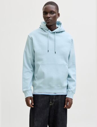 Чоловічий худі Jack & Jones однотонний з капюшоном, колір Celestial Blue, розмір XL