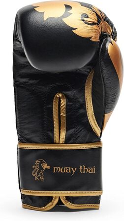 Боксерські рукавички Leone 1947 Muay Thai, 12 Oz, чорні