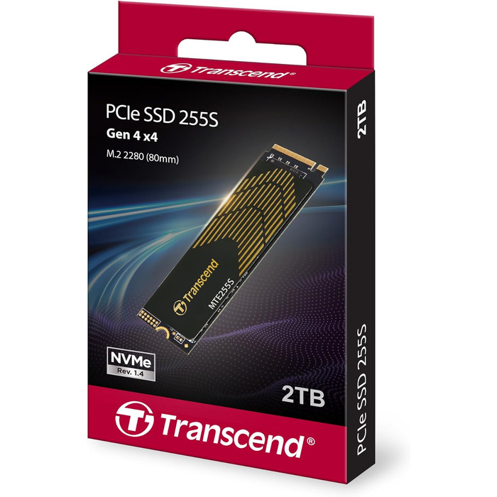 SSD Transcend 2TB M.2 NVMe PCIe 4.0 (Gen4x4) з радіатором - 7400 МБ/с для PS5, ПК, ноутбуків