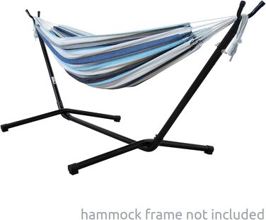 Гамак yourGEAR Cebu XXL 220x160 см (Зелений/Аква) до 300 кг, бавовна, для двох осіб + сумка для зберігання