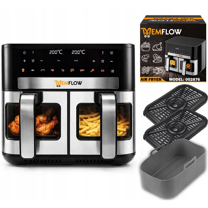 Аерофритюрниця MEMFLOW 10л 2200Вт з двома чашами