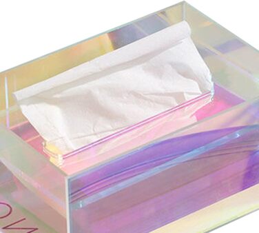 Tissue Box, Tissue Box, Rectangular Acrylic Colorful Tissue Box Holder Serviette Box with Large Opening, Sinkable Cover Tissue Box Tissue Box for Toilet Lid