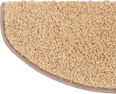 Набір килимків на сходи Floordirekt Barcelona (15 шт.) - міцні, легкі у догляді, бежеві, напівкруглі (65 x 23,5 см)