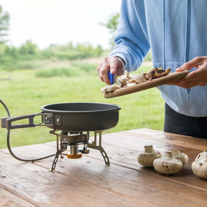 Набір кухонного посуду для кемпінгу 12 предметів: каструлі, сковорідки, чайник | Кухонний набір для відпочинку на природі