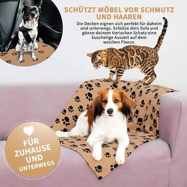 М'яка ковдра для котів та собак OMH nutrition OH MY HEALTH, 3 шт., 70x100 см, фліс, для дому та авто