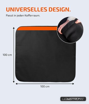 Захист для вантажного відсіку автомобіля [з підкладкою & водонепроникний] – універсальний килимок для багажника, підходить для легкових автомобілів та SUV – захист для багажника від бруду та подряпин (100x100 см)