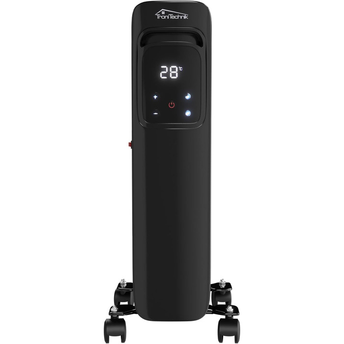 Масляний радіатор Tronitechnik® TT-OR 311: 3 режими, 1500 Вт, чорний, з термостатом та захистом від перегріву