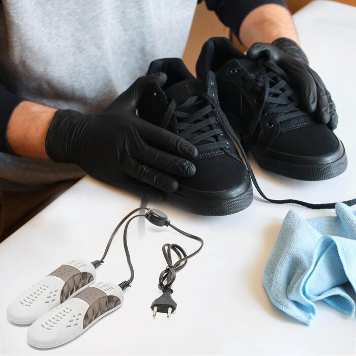 Електричний сушильник для взуття: сушильник для черевиків, гірськолижних черевиків, кросівок, сушильник для походів, дезодоратор, білий