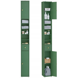 Висока підлогова шафа для ванної кімнати, вузька, водостійка, сучасна