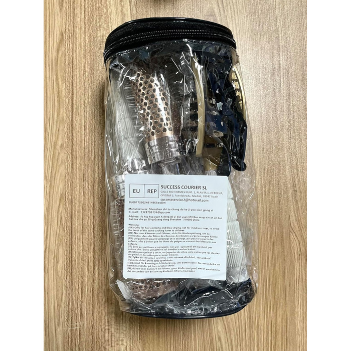 Набір для укладки волосся Haar-Rundbürste: круглі щітки для створення локонів та випрямлення, антистатична керамічна щітка з масажною насадкою та щіткою для розчісування, золота