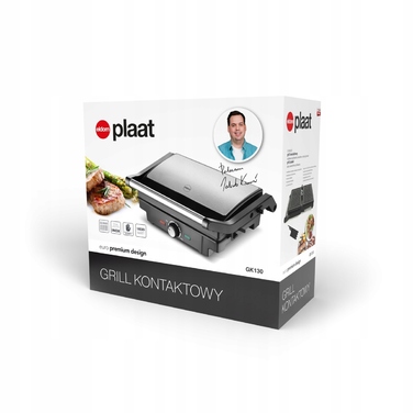 Складаний електричний контактний гриль Eldom GK130, сріблястий/сірий, 1600 Вт